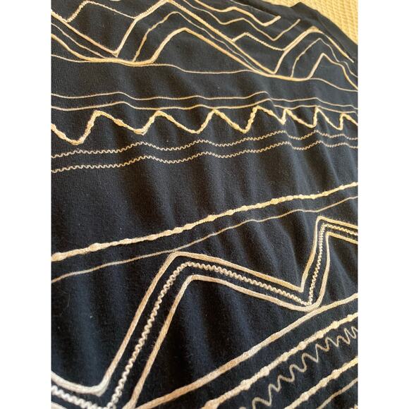 Chico’s Black Embroidered Short Sleeve Double Button Summer Cardigan 2 (Large) - Picture 5 of 9